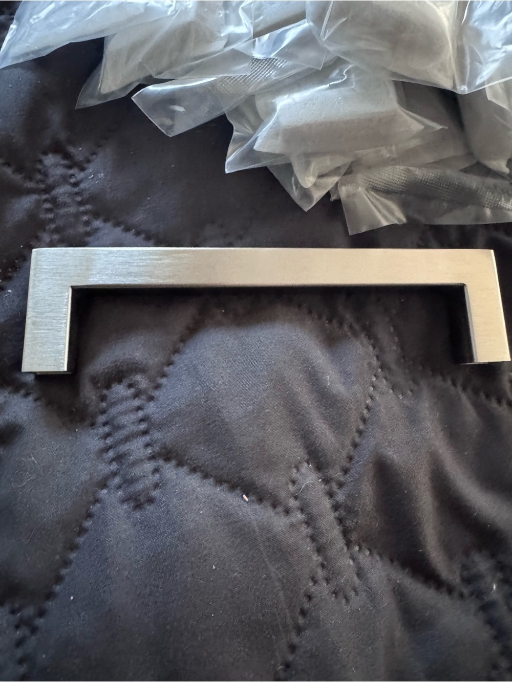 Brushed Silver Modern Cabinet Pull Handle set of 18